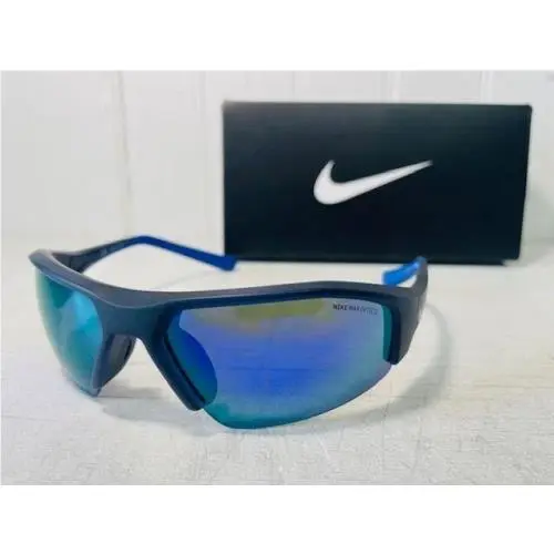 Nike Skylon Ace Sport Sunglasses Obsidian Blue w Violet Lenses DV2151-451