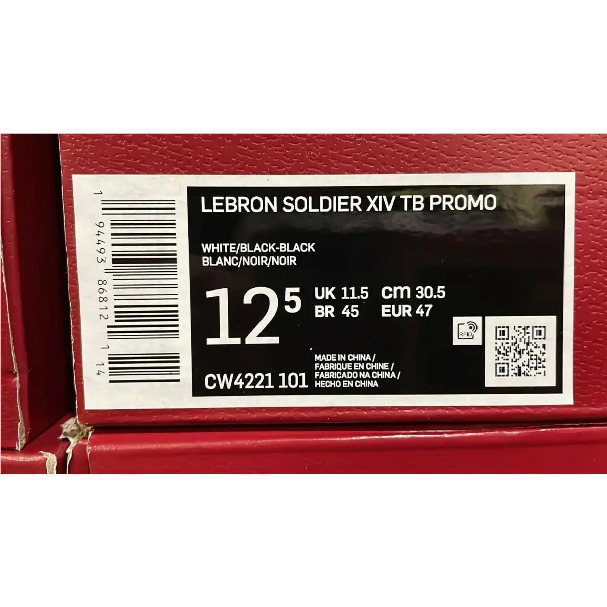 Nike shoes - Nike LeBron Soldier XIV TB Promo - CW4221 101 - White/Black-Black (UPC: 0194493868145) 6