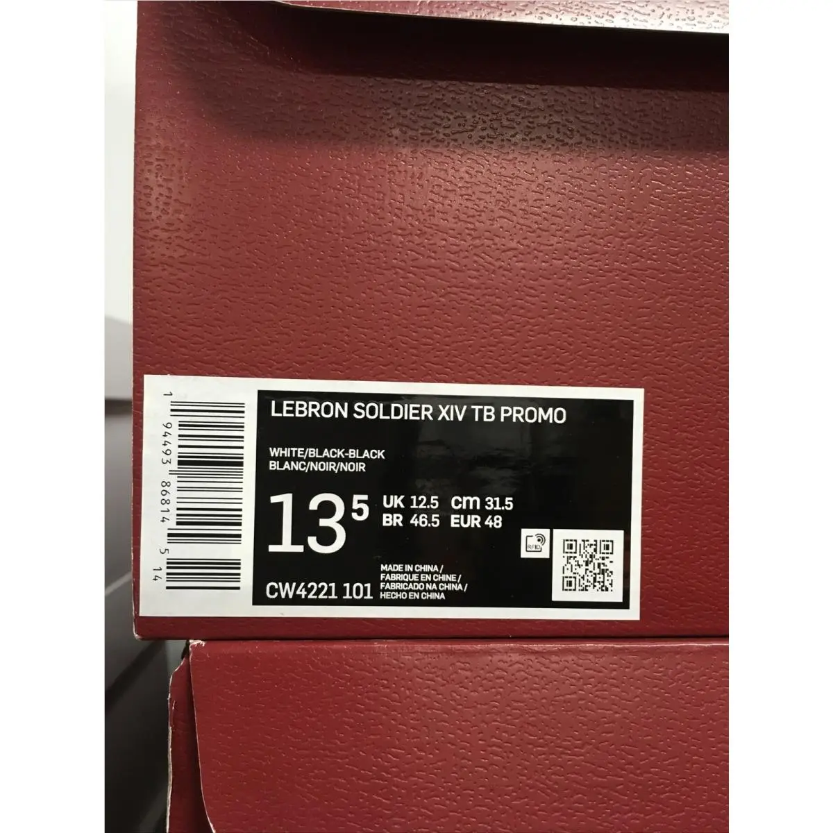 Nike shoes - Nike LeBron Soldier XIV TB Promo - CW4221 101 - White/Black-Black (UPC: 0194493868145) 6
