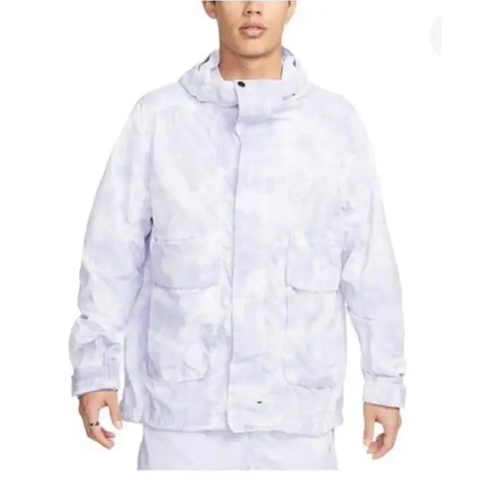 Nike clothing - Nike Sportswear Tech Pack Men`s Woven Hooded Jacket - DX0217519 - Indigo Haze White (UPC: 0196156939483) 3