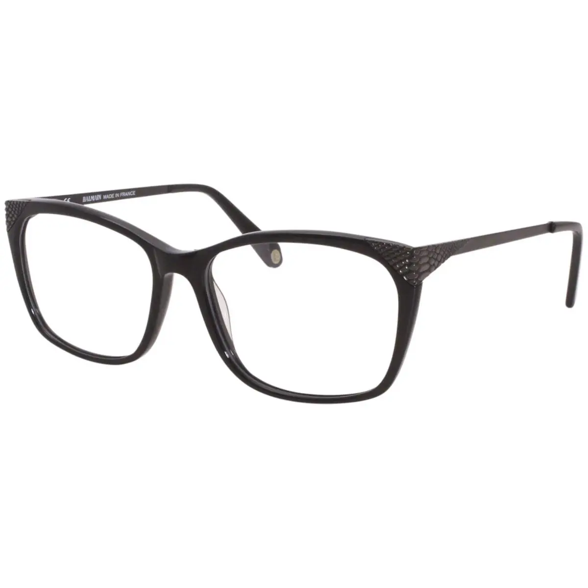 Balmain BL1073 01 Eyeglasses Women`s Black Full Rim Cat Eye Optical Frame 54mm