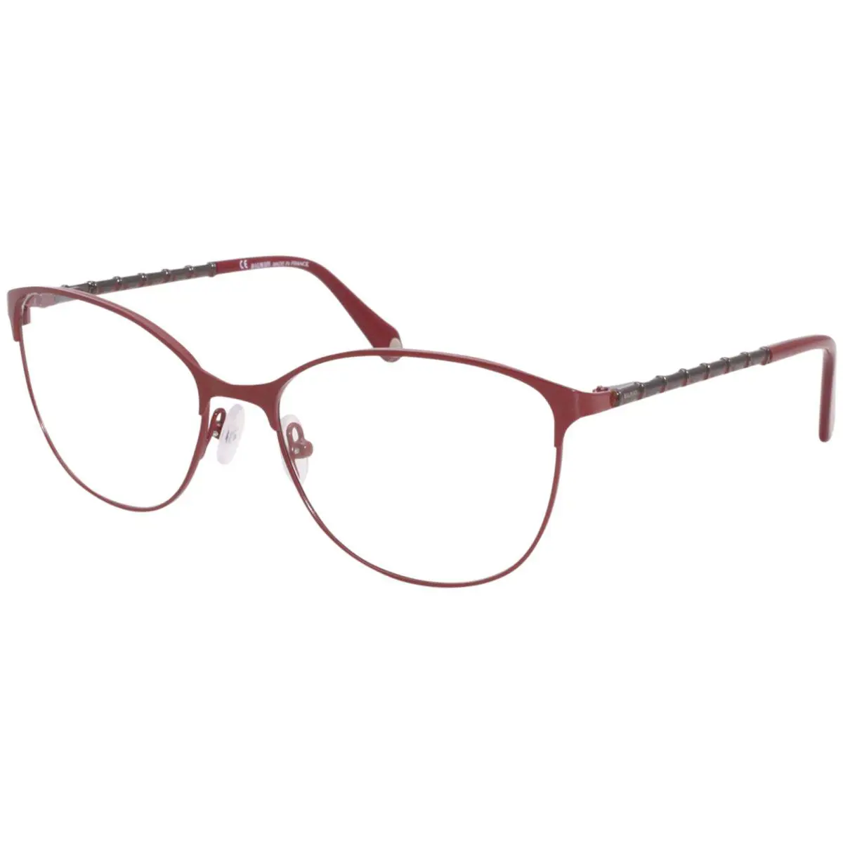 BL1070 03 Eyeglasses Women`s Red/black Full Rim Optical Frame 54mm by Balmain