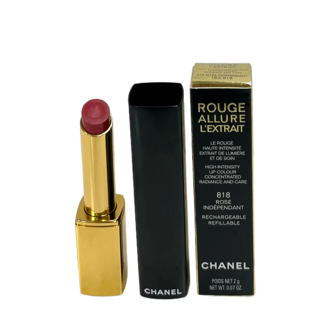 Rouge Allure L`extrait High Intensity Lip Color 2g / .07oz You Pick 818 Rose Independant by Chanel