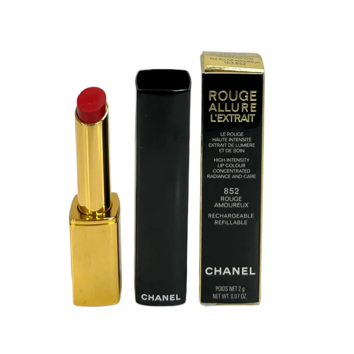 Rouge Allure L`extrait High Intensity Lip Color 2g / .07oz You Pick 852 Rouge Amoureux by Chanel
