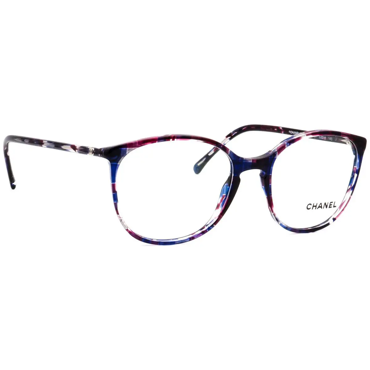 Chanel Eyeglasses 3282 c.1491 Violet/purple/clear Panto Frame Italy 52 18 140