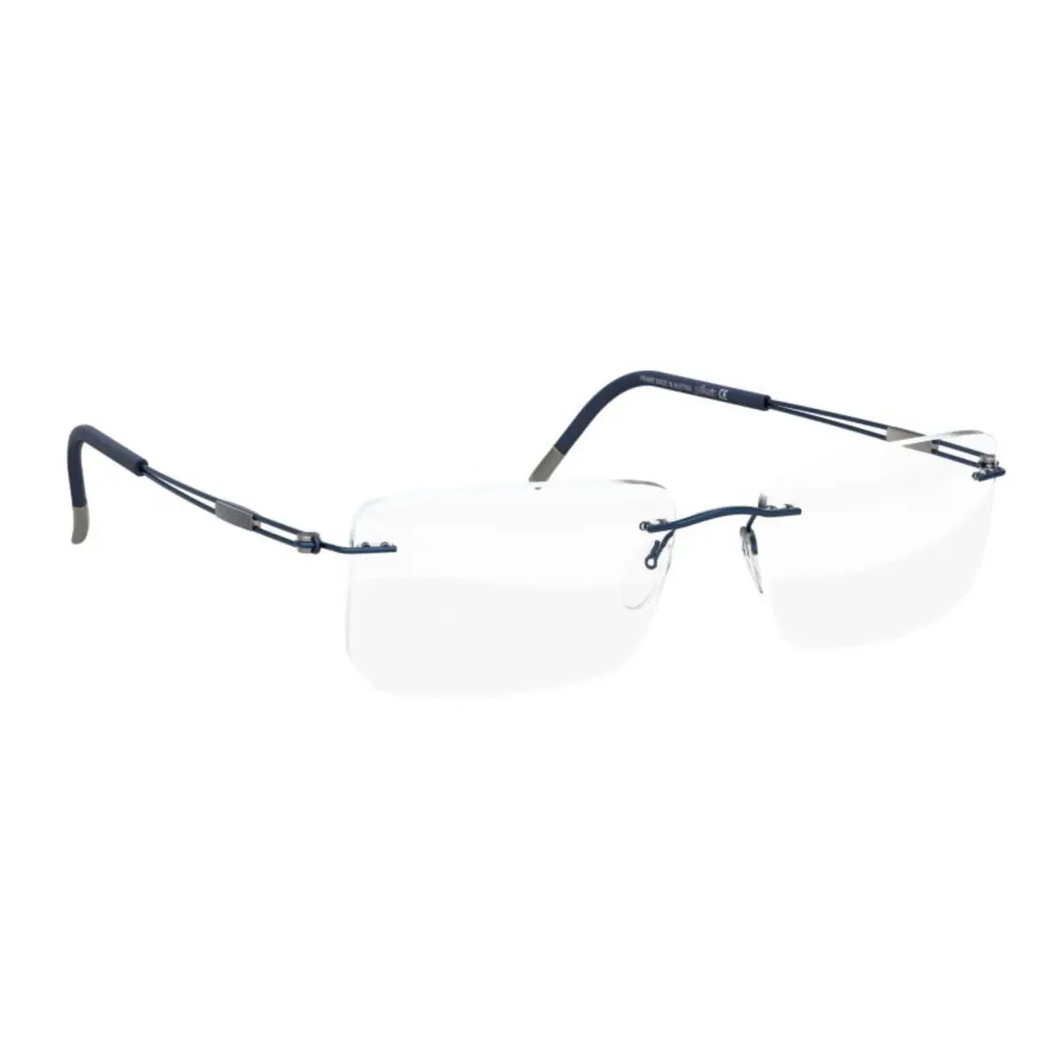 5521 Rimless Eyeglasses Titan Next Generation Titanium Frames Blue Midnight - 4540, Size: 52-19 150, Shape: EY by Silhouette