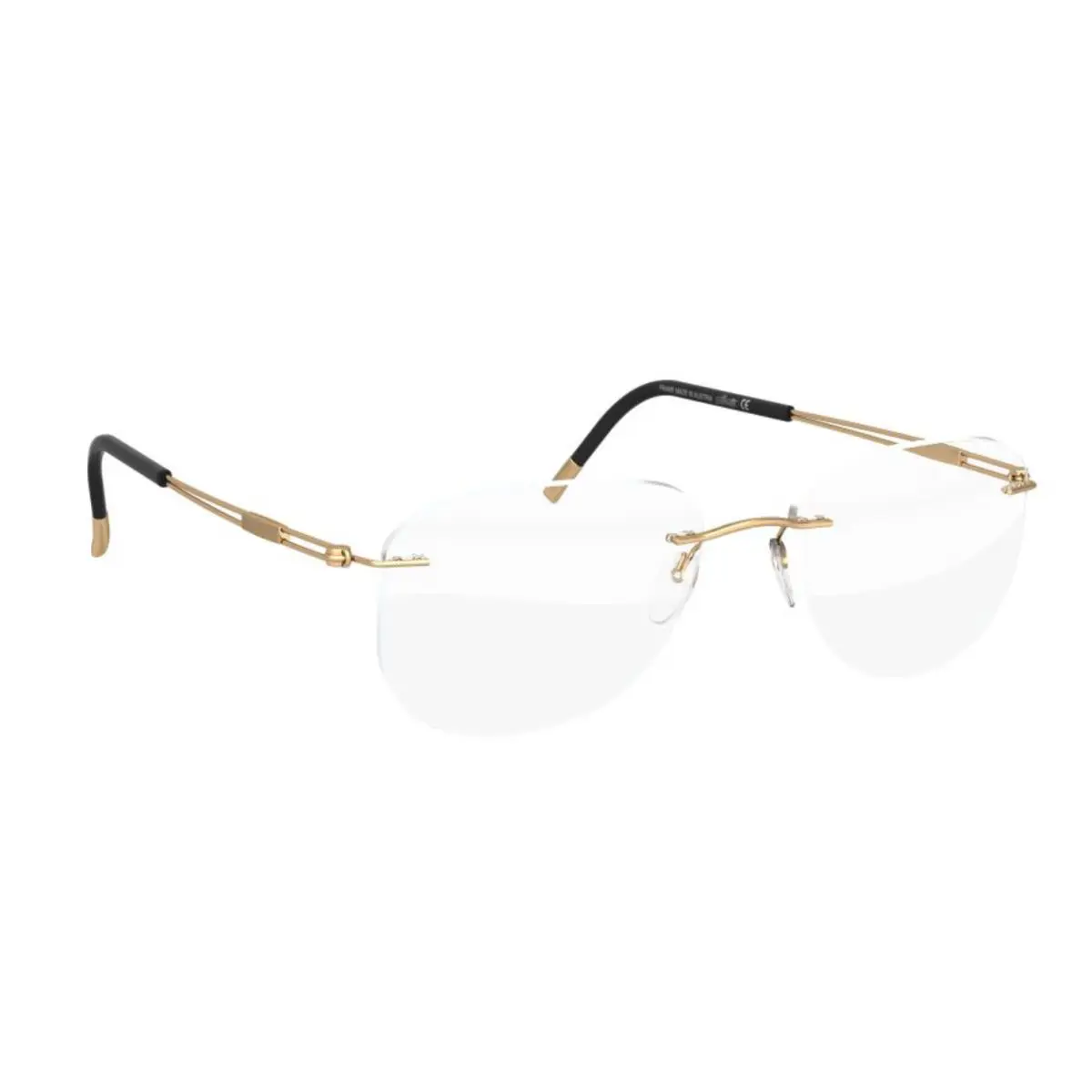 5521 Rimless Eyeglasses Titan Next Generation Titanium Frames Lavish Gold - 7530, Size: 52-17 145, Shape: EX by Silhouette