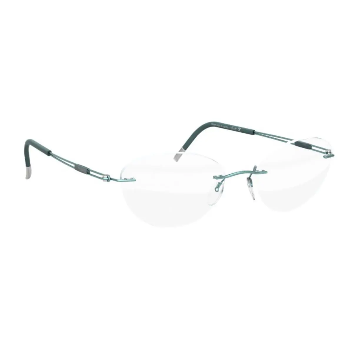 5521 Rimless Eyeglasses Titan Next Generation Titanium Frames Real Teal - 5040, Size: 52-17 140, Shape: FB by Silhouette