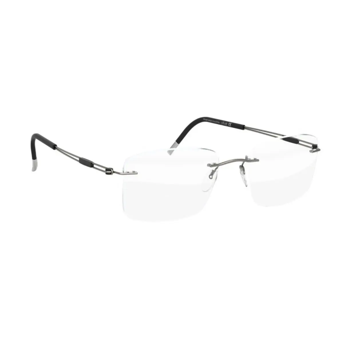 5521 Rimless Eyeglasses Titan Next Generation Titanium Frames Space Grey - 6560, Size: 50-19 150, Shape: EZ by Silhouette