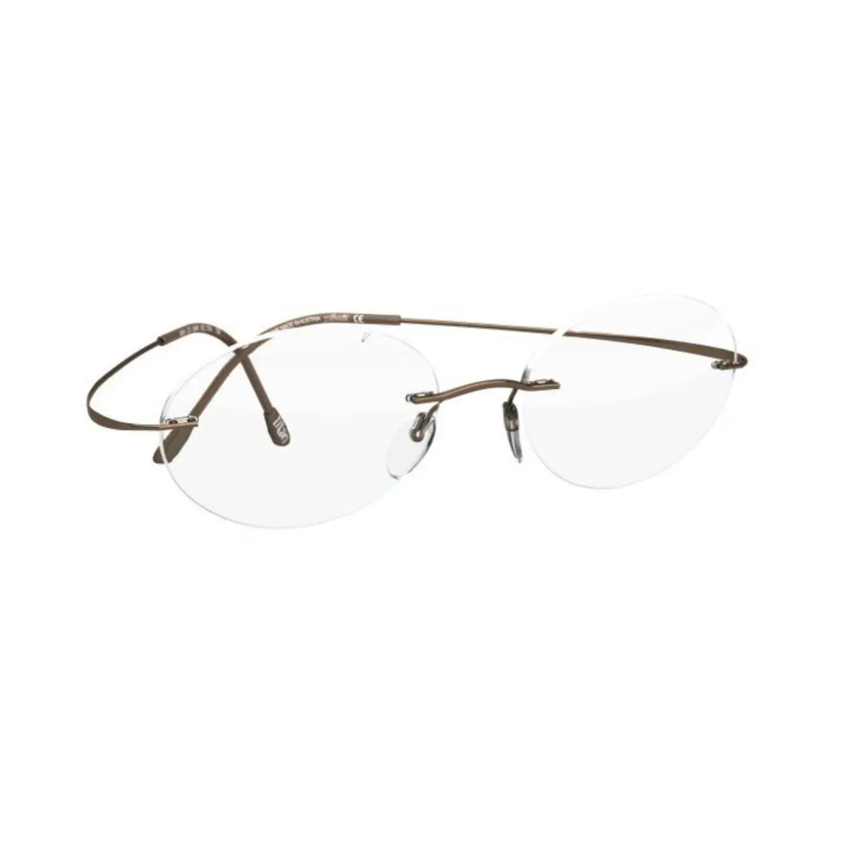 5515 Rimless Eyeglasses Titan Minimal Art The Must Collection Frames PINECONE - 6040, SIZE: 51-19 150, SHAPE - CO by Silhouette