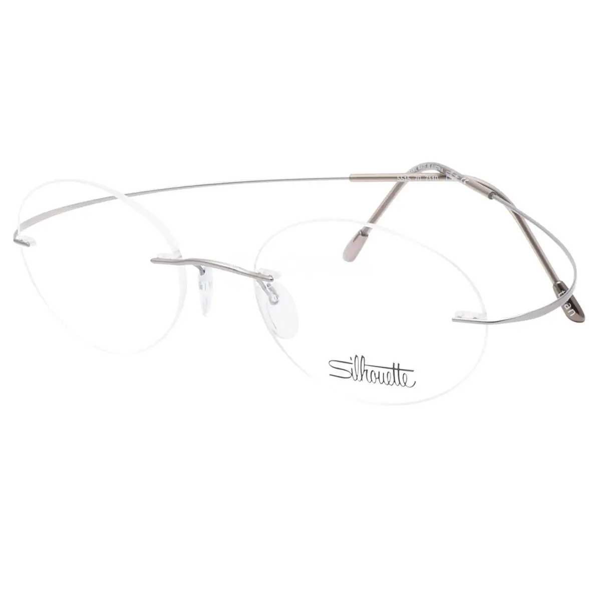 5515 Rimless Eyeglasses Titan Minimal Art The Must Collection Frames SILVER GREY - 7110, SIZE: 51-19 150, SHAPE - CO by Silhouette
