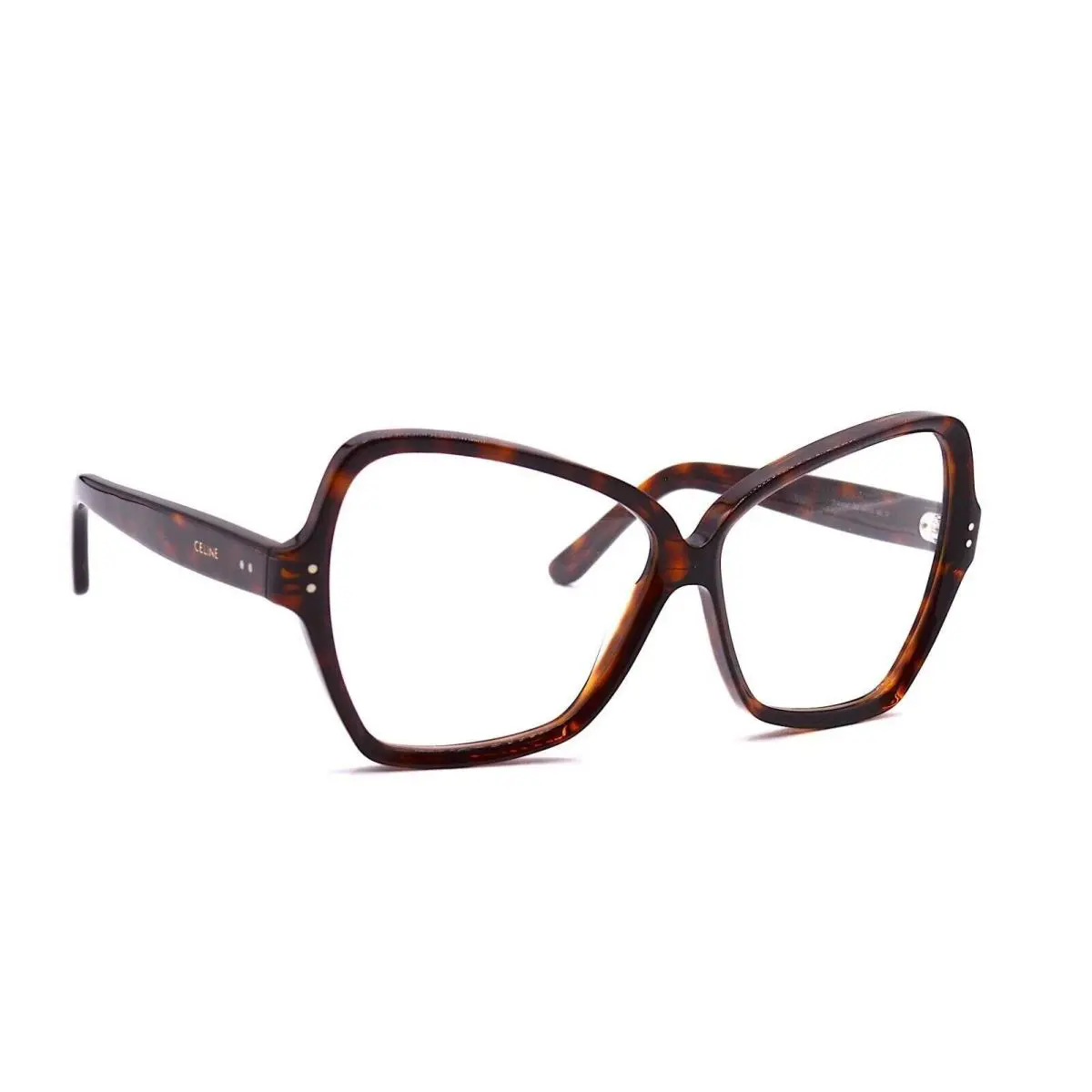 Celine CL40064I 052 Havana Brown Frame Clear Lens Eyeglasses 64mm