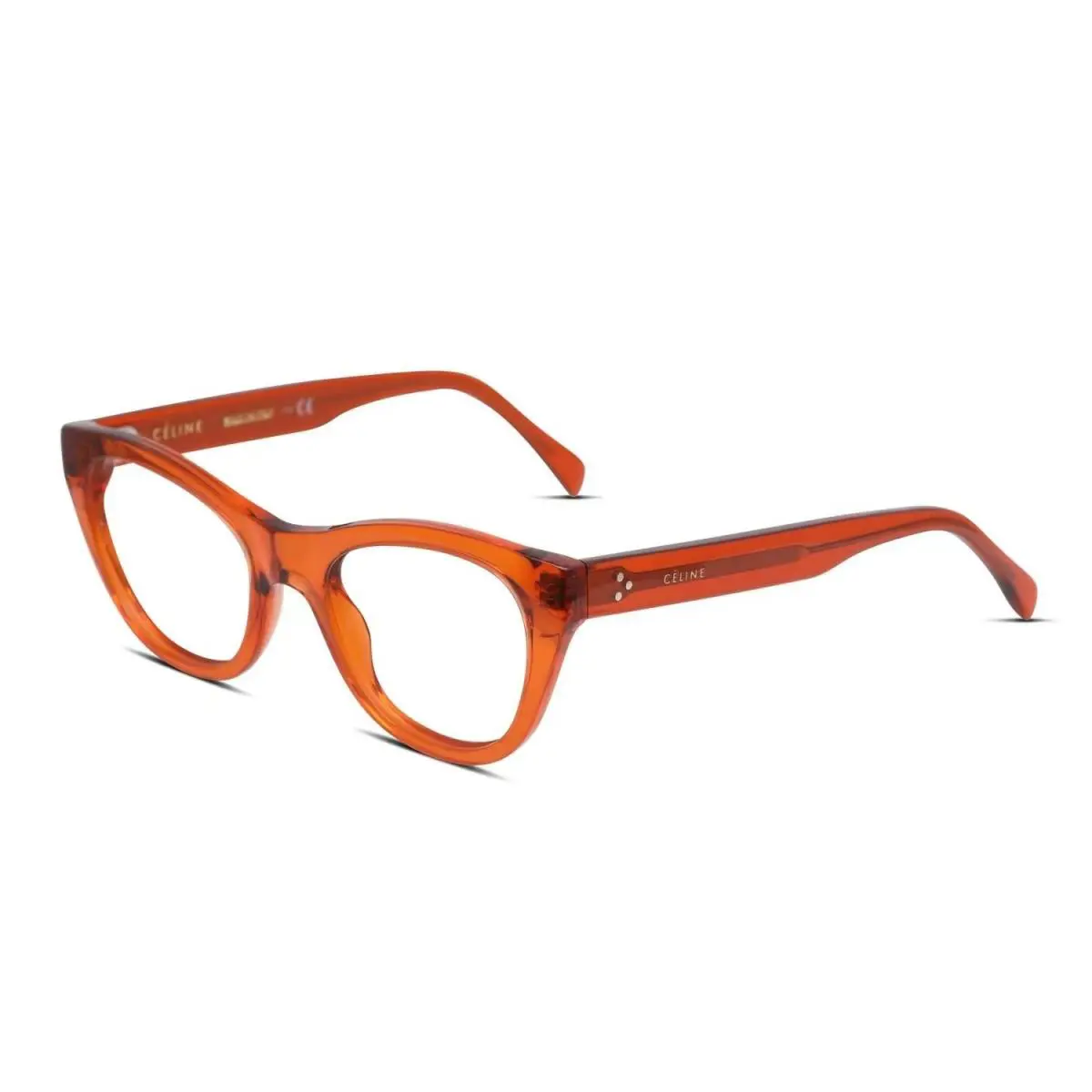 Celine CL50005I 042 Transparent Orange 49MM Eyeglasses 49-20-145
