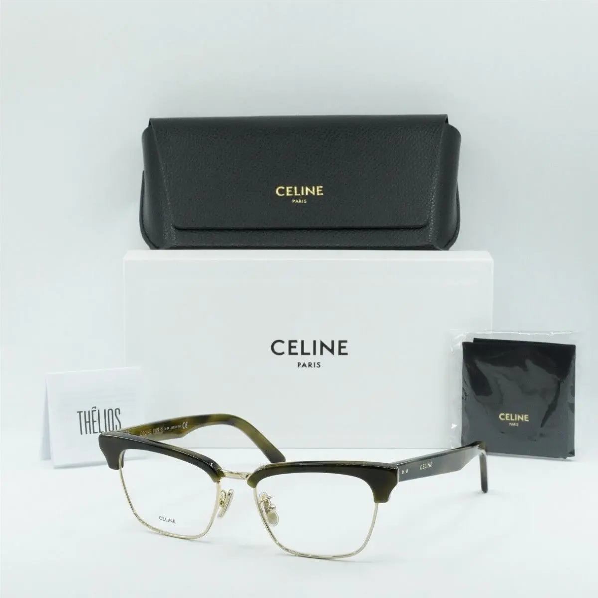 Celine CL50026U 031 Khaki Havana 53MM Eyeglasses 53-17-145