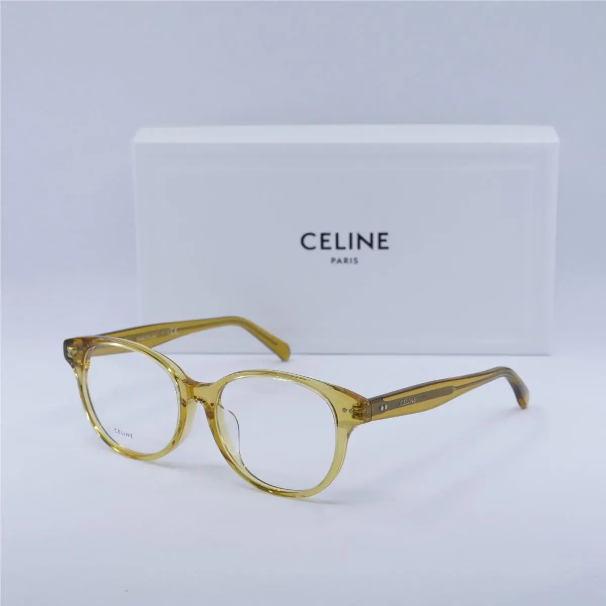 Celine CL50007F 039 Transparent Yellow 52mm Eyeglasses