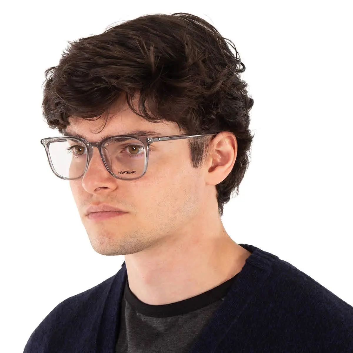 Montblanc Demo Square Men`s Eyeglasses MB0089OK 003 52 MB0089OK 003 52
