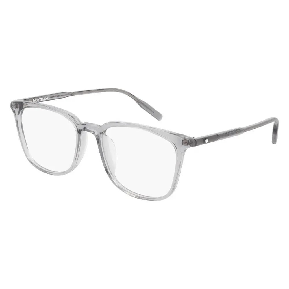 Montblanc MB0089OK Eyeglasses Men Gray Round 52mm
