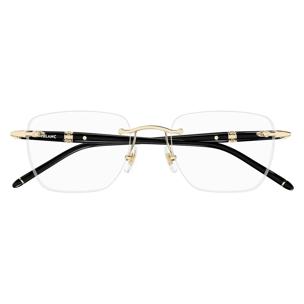Montblanc MB0346O Eyeglasses Men Gold/black 53mm