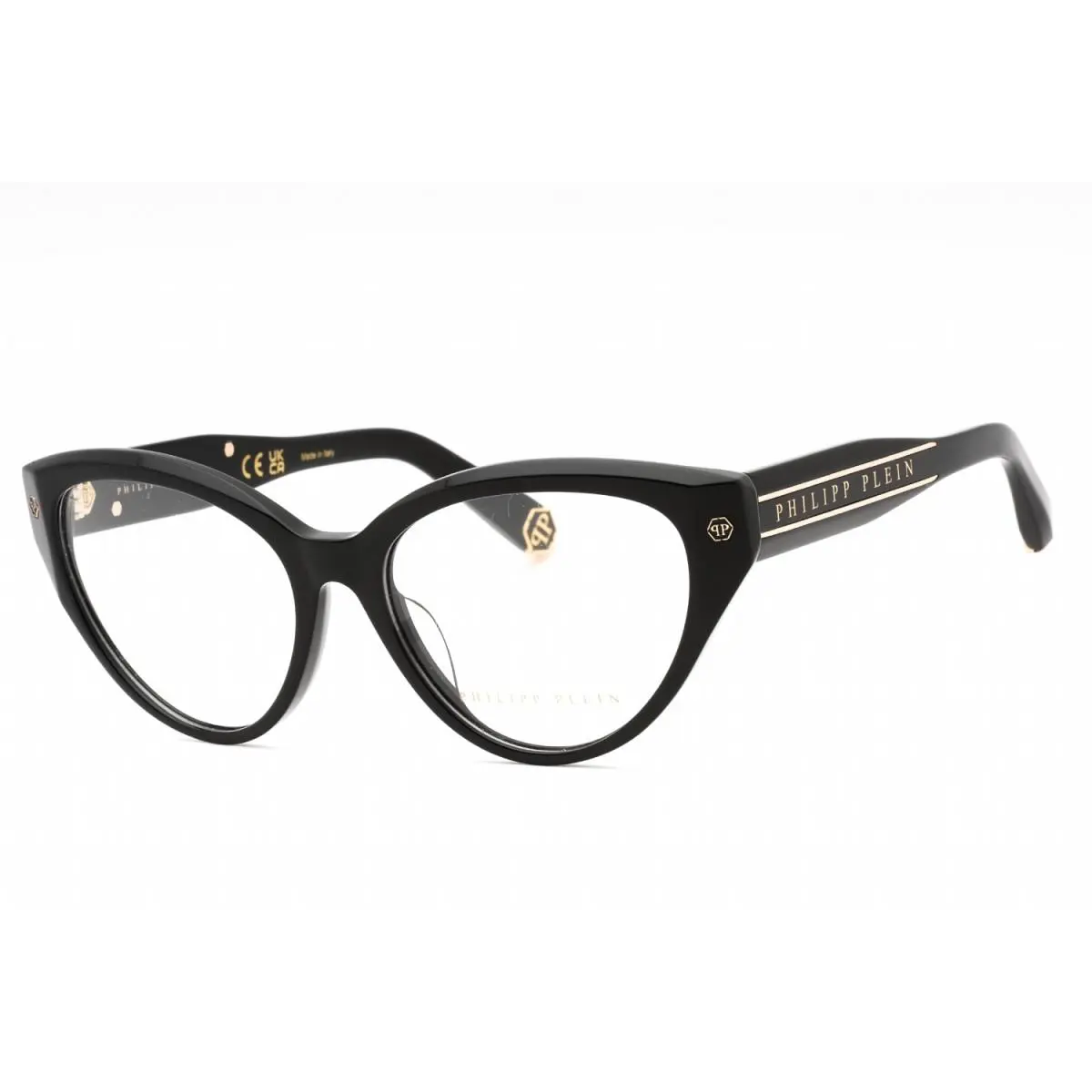 Philipp Plein VPP052M 0700 Shiny Black Eyeglasses - Frame: Shiny Black, Lens: Clear Demo Lenses, code: 0700
