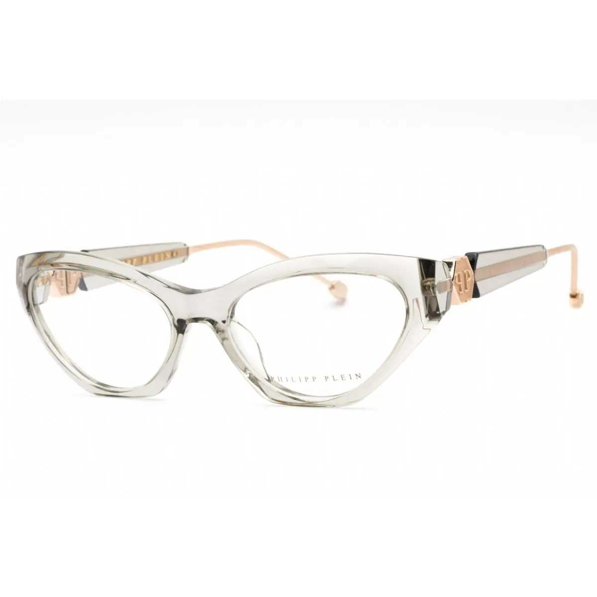 Philipp Plein VPP069S 03GU Eyeglasses Transparent Grey Frame 55mm
