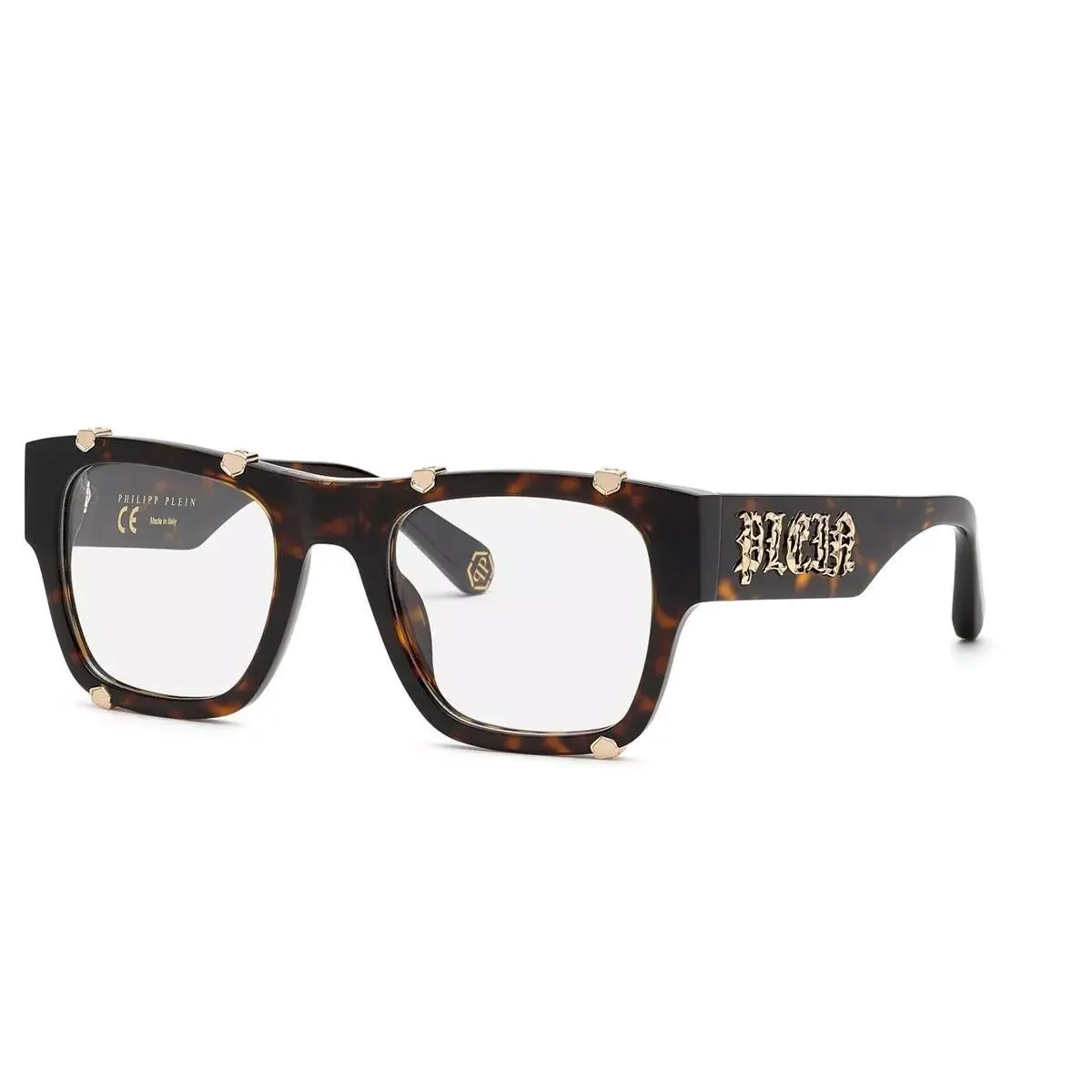 Philipp Plein VPP042W 0722 Brown Havana 54MM Eyeglasses 54-23-145 - Frame: Brown Havana, Lens: Clear Demo Lenses, Code: 0722