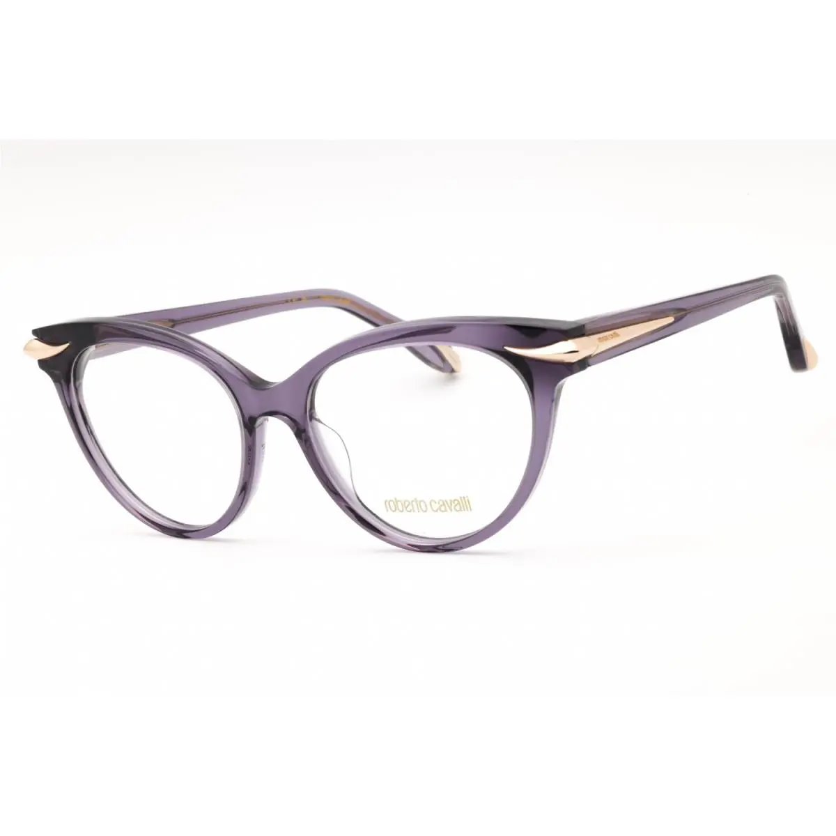 Roberto Cavalli VRC018M 0916 Eyeglasses Transparent Violet Frame 54mm - Frame: Transparent Violet
