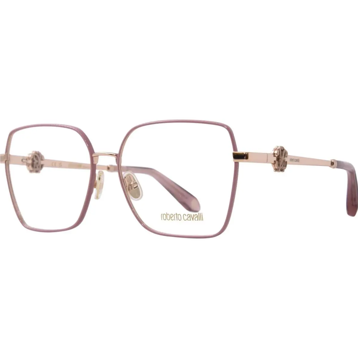 VRC029 02AM Eyeglasses Copper Gold Full Rim Square Shape 57mm by Roberto Cavalli