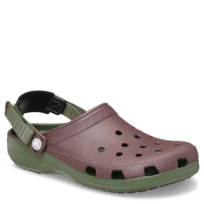 Crocs Classic Turbo Clog Men Size Dual Comfort Adjustable Hook/loop Sandal Brown