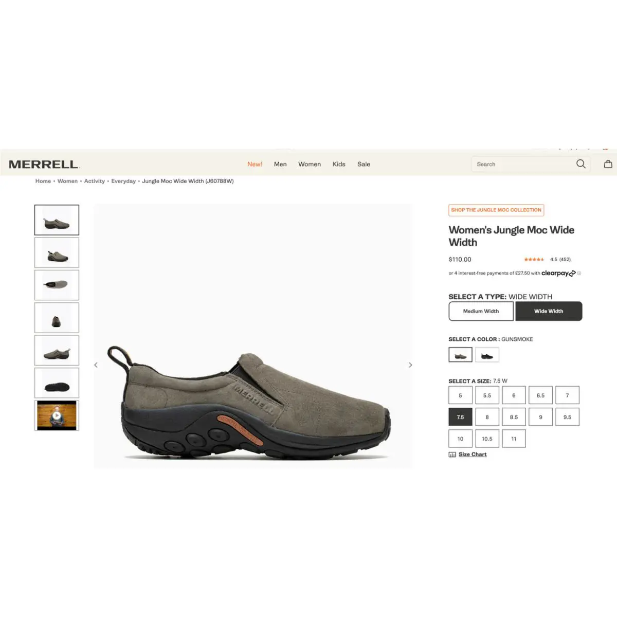 Merrell shoes - Merrell Jungle Moc - Jungle Moc - J60788 - Gunsmoke (UPC: 018473519103) 0