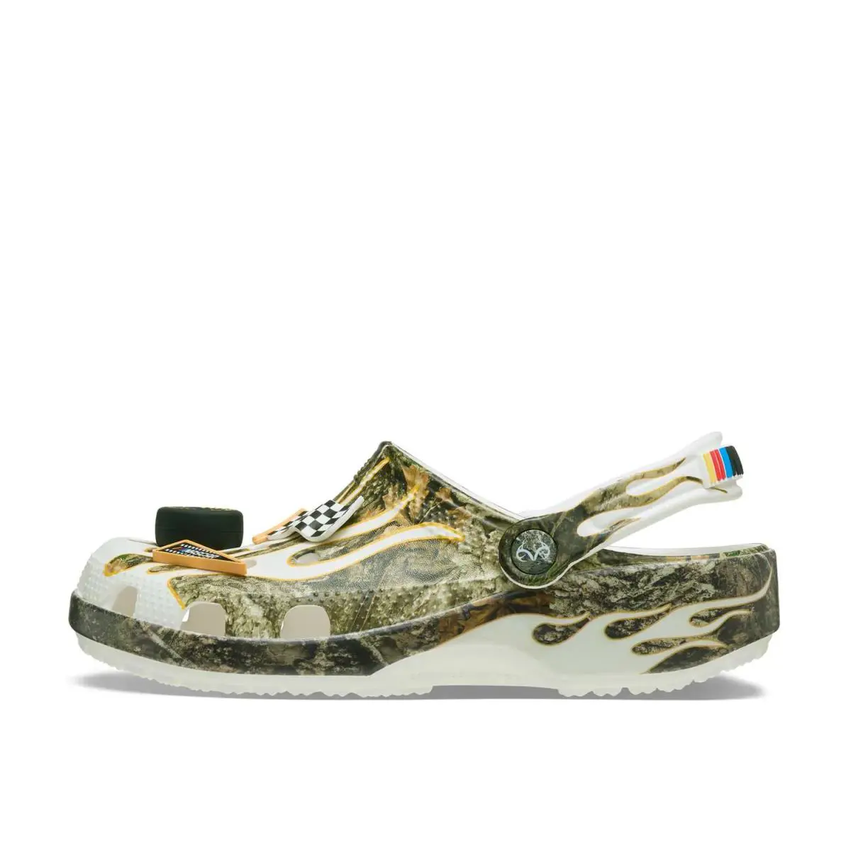 Crocs shoes - Green/White Camouflage & Flame Print 0