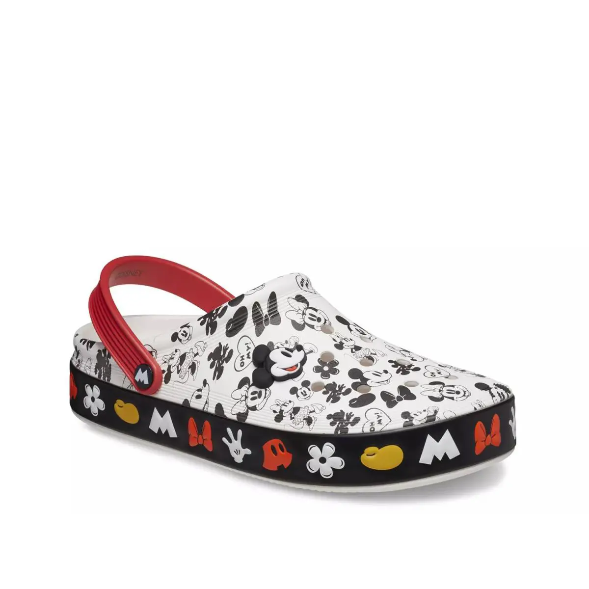 Woman`s Sandals Crocs Mickey Off Court Clog - White/Red/Black Mickey Mouse Print