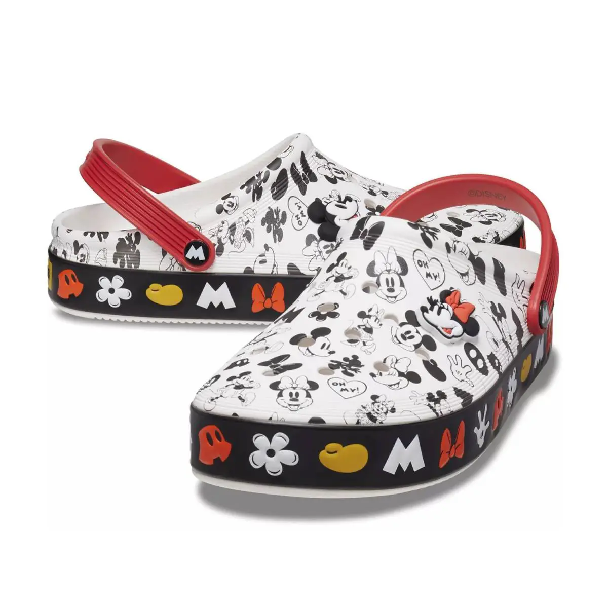 Crocs shoes - White/Red/Black Mickey Mouse Print 5
