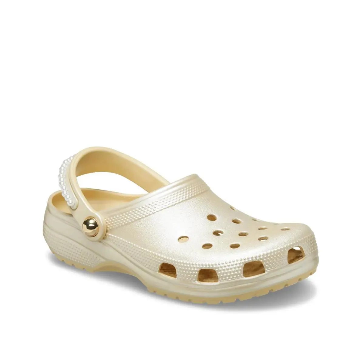 Woman`s Sandals  Classic Pearl Strap Clog Platinum by Crocs