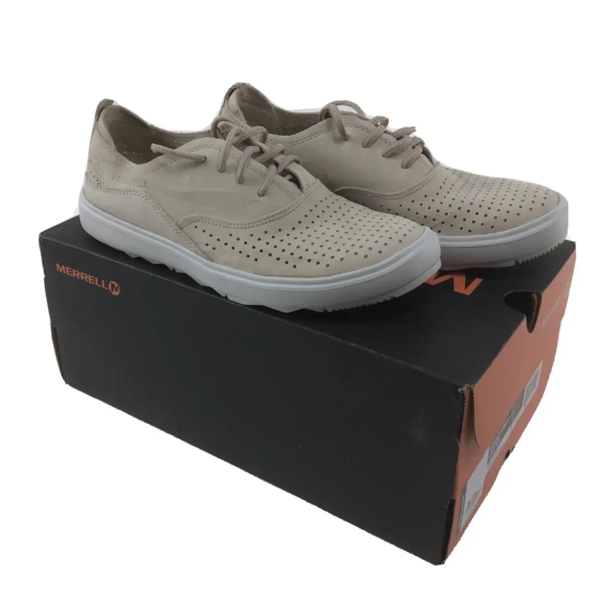 Merrell - Around Town Lace Air Leather Sneakers Sandstone Women`s Size US 6M