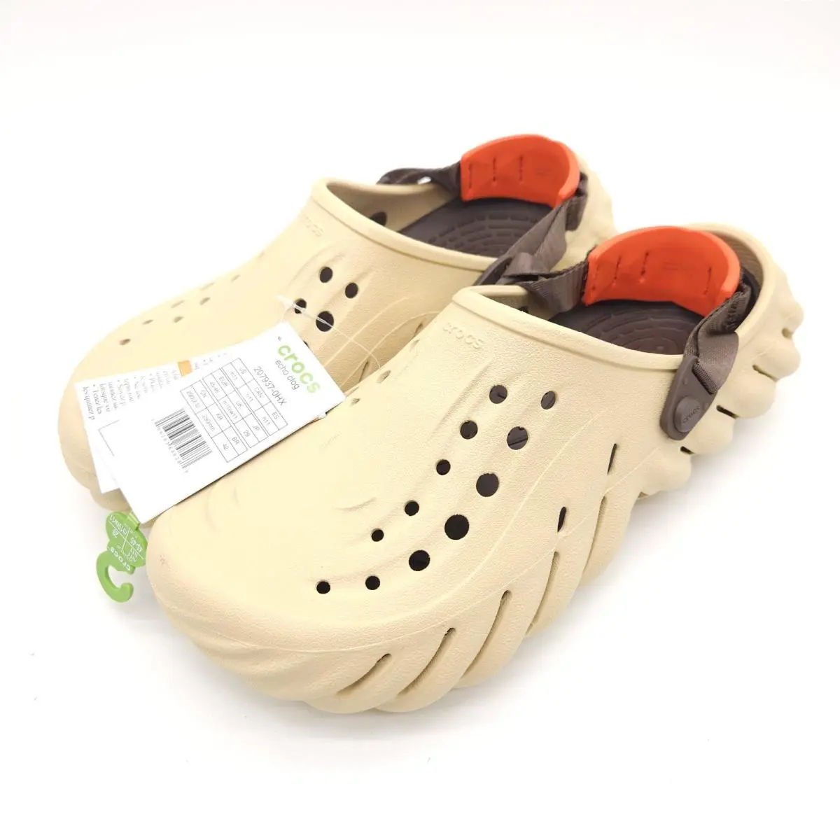 Crocs Echo Clogs Mens 11 Womens 13 Slip On Shoes Sesame Tan Beige Literide
