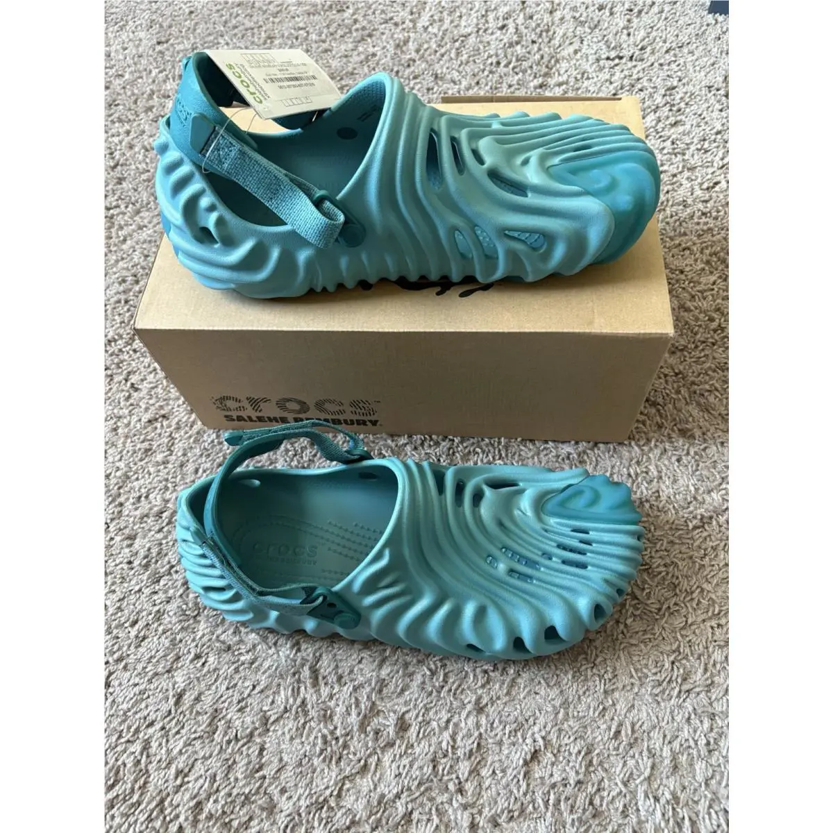 Crocs shoes - Crocs Saleh Bembury The Pollex Clog - 207393-4ST 2073934ST - Tide Turquoise Blue (UPC: 0196265200818) 4