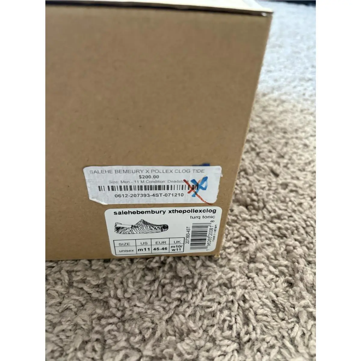 Crocs shoes - Crocs Saleh Bembury The Pollex Clog - 207393-4ST 2073934ST - Tide Turquoise Blue (UPC: 0196265200818) 0