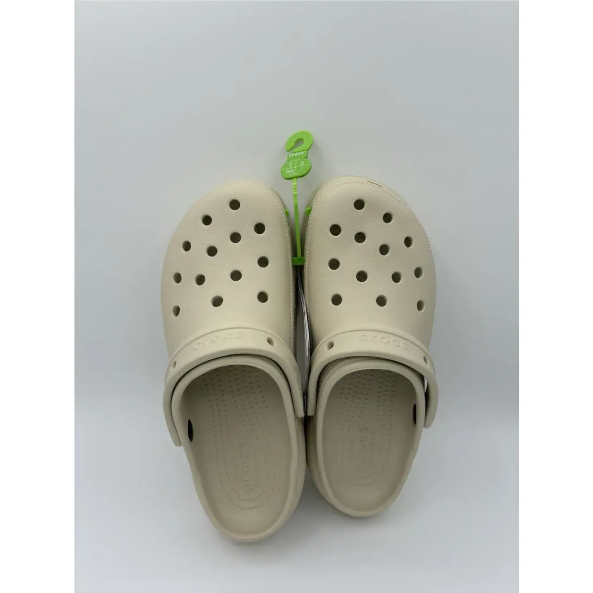 Crocs Women`s Classic Platform Clogs 206750-2Y2 Bone Size 9