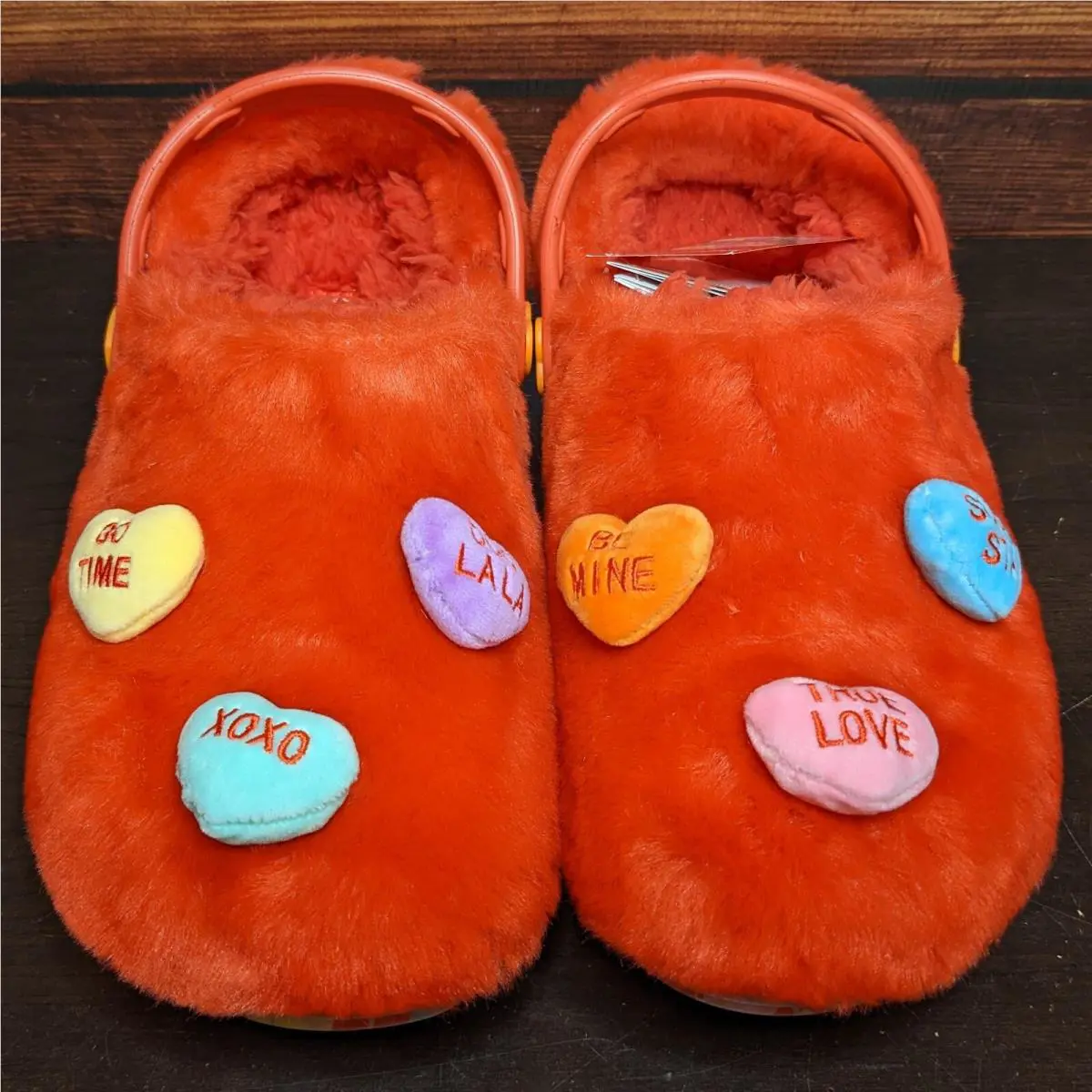 Crocs shoes - Crocs Classic Sweethearts Fur Sure - 207741-610 - Red (UPC: 191448951877) 2