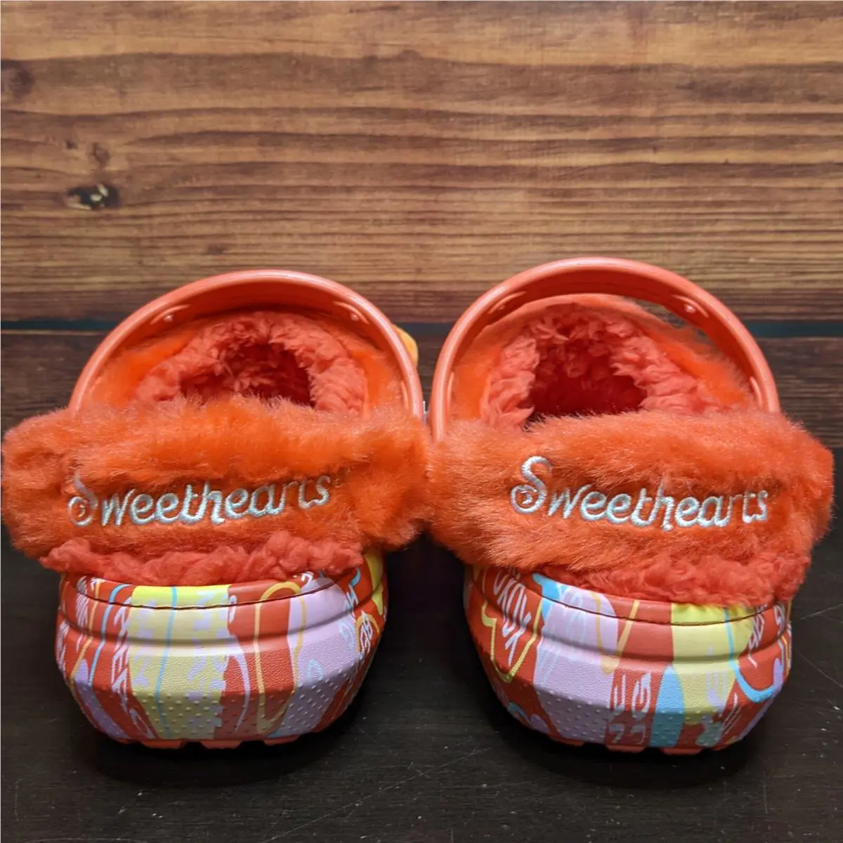 Crocs shoes - Crocs Classic Sweethearts Fur Sure - 207741-610 - Red (UPC: 191448951877) 5