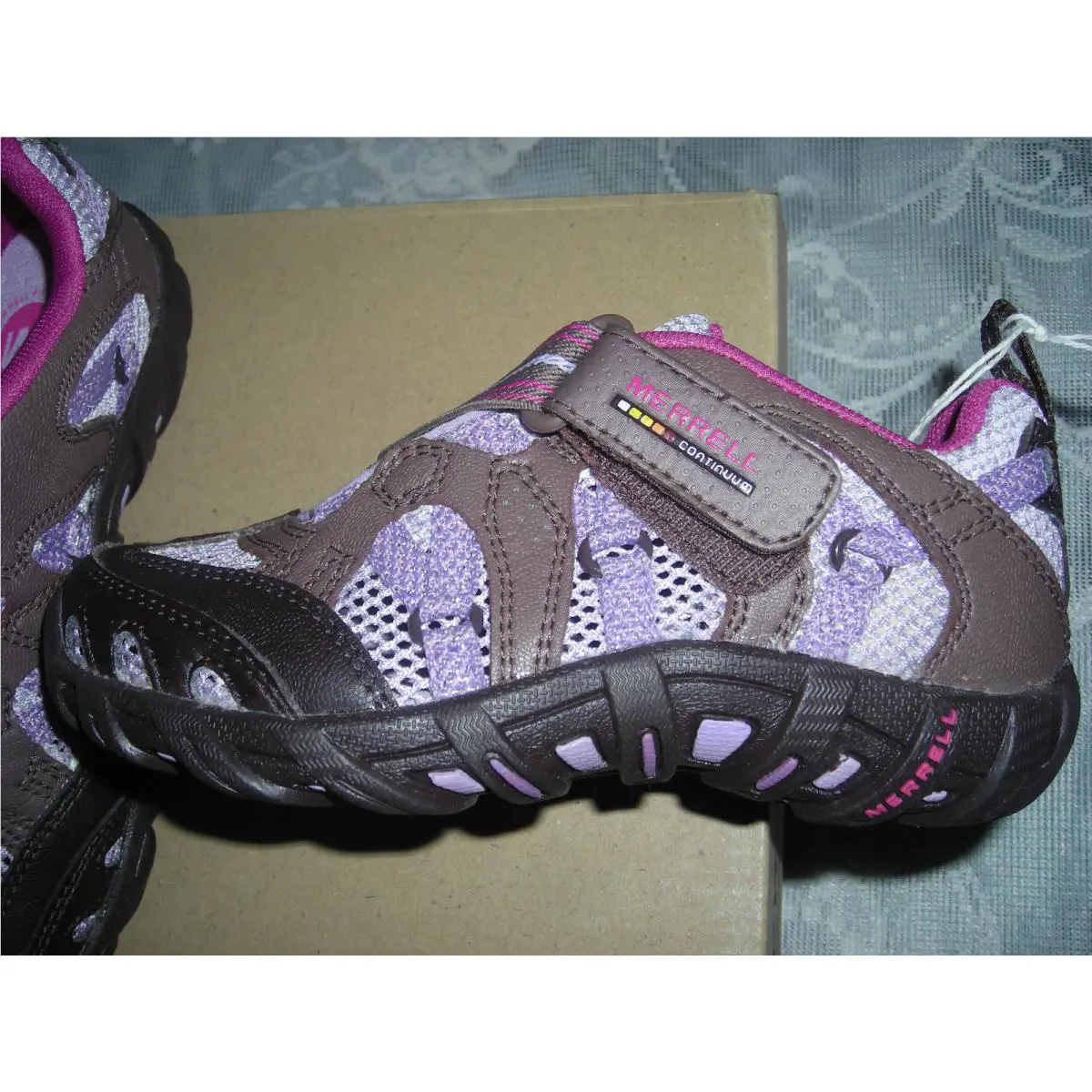 Merrell shoes - brown and purple sparkle 0