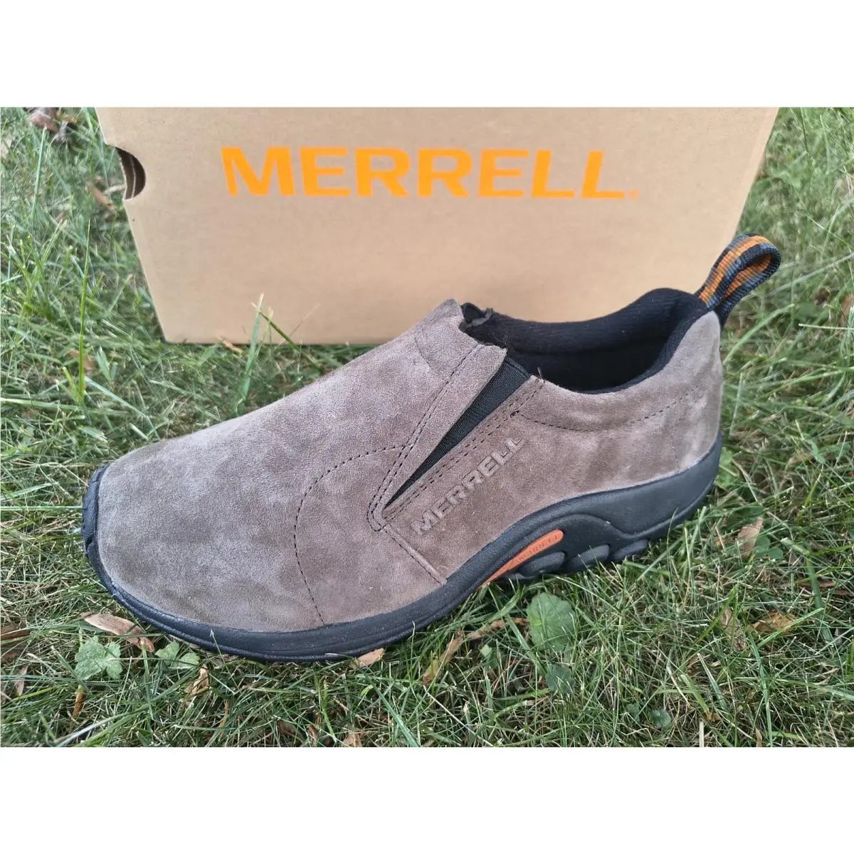 Merrell Jungle Moc Men 7 W Gunsmoke Hiking Nxt-lined Footbed For Odor Control
