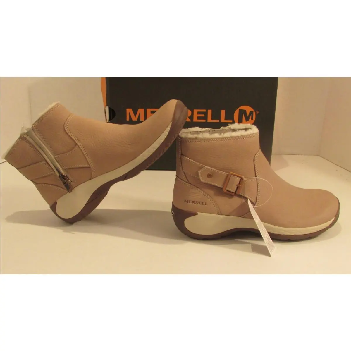 Merrell Women`s Encore Mid Boots Q2 Taupe Tan Size Women US 6 M J94920