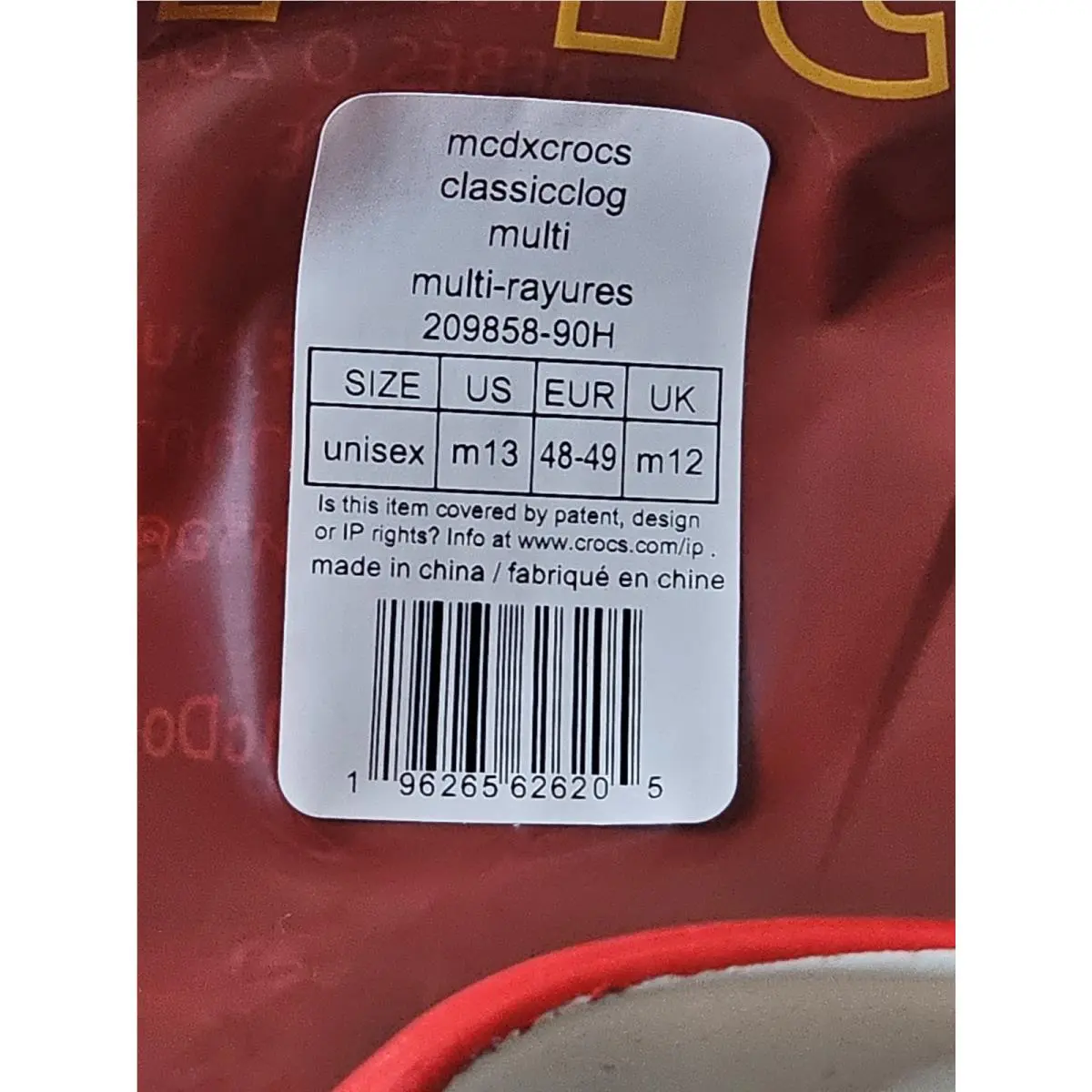 Crocs shoes - Crocs Classic Clog - Classic Clog - 209858-90H - Red (UPC: 196265626205) 8