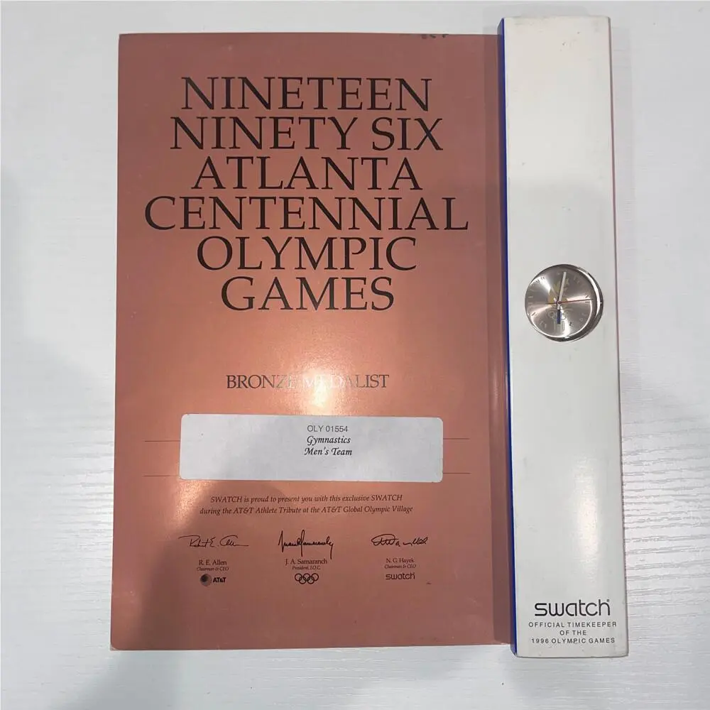 Mint  1996 Atlanta Olympic Special Usa Team Watches GZ150 Rare Vintage Bronze - Gymnastics - Men`s by Swatch