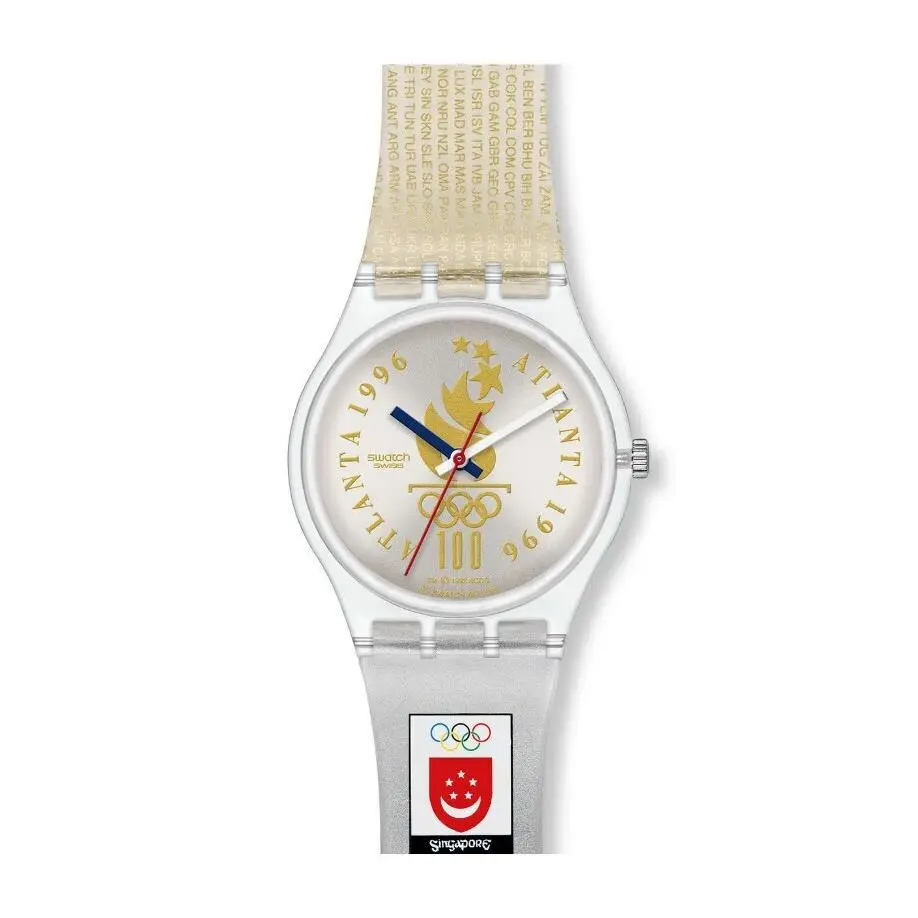 Mint  `96 Atlanta Olympic Special Various Teams Collectors Watches GZ150 SINGAPORE - TEAM S (GZ150P) by Swatch