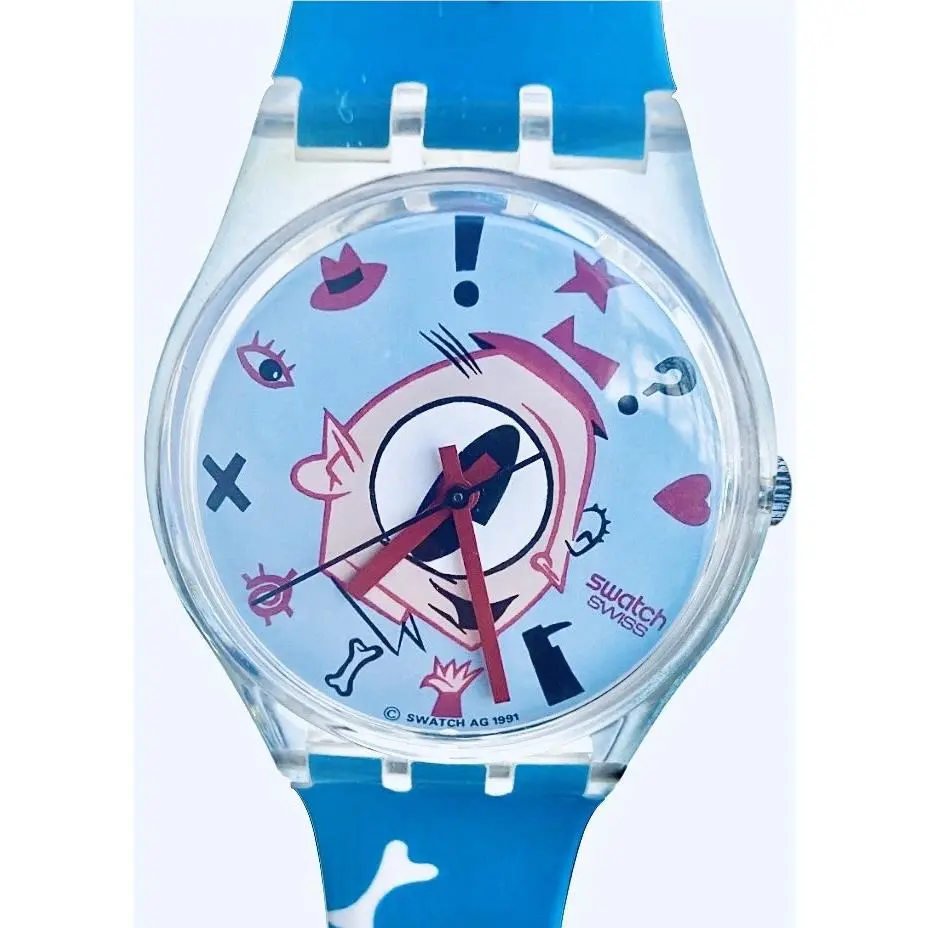 Vintage Swatch Watch Gulp GK139 1991 Gents Real Old Stock Clean Case - Look
