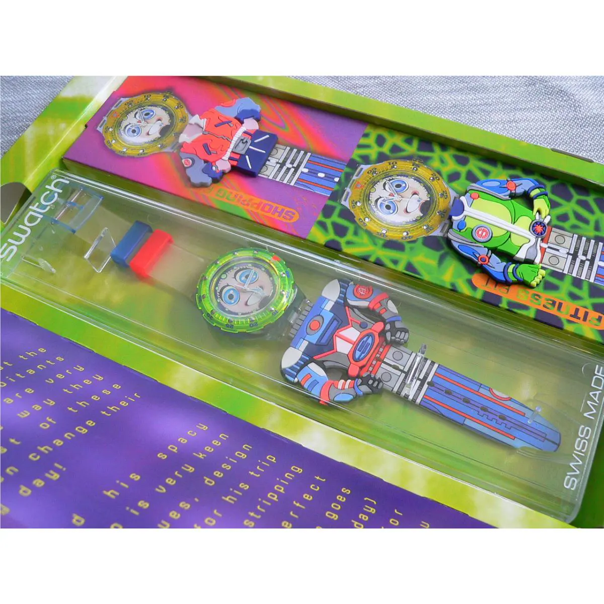 1996 Scuba Swatch Watch Stripp SDN120PACK Collector Club Special
