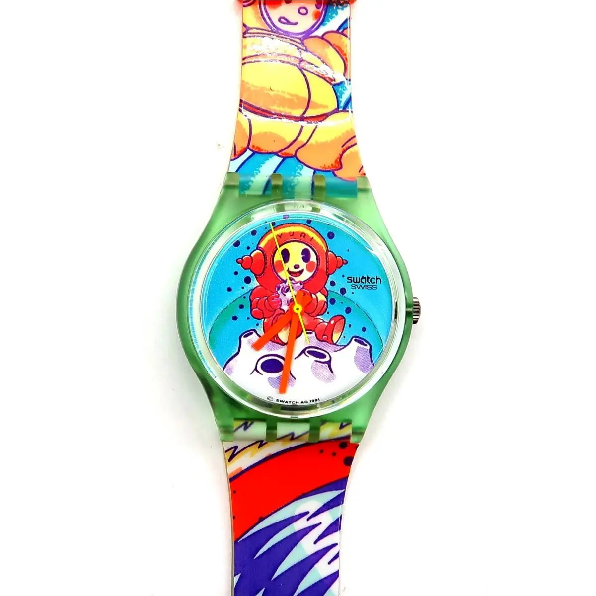 Swatch Watch Yuri GG118 w/ Case and Papers 1992 Nos Gents by Igor Tuveri n2