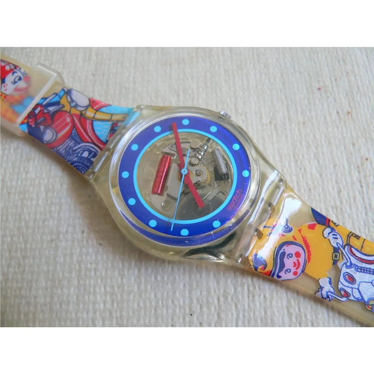 1993 Vintage  Watch Tin Toy GK155 Case Papers Never Worn by Swatch